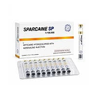 Sparcaine SP Articaine 4% with 1:100000 Adrenaline Injection | Box of 50 Cartridges