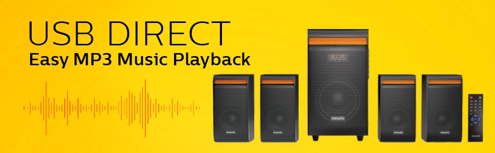 Philips Audio SPA8140B/94 40W 4.1 Channel Wireless, USB, Bluetooth Multimedia Speaker System (Black) Philips Audio SPA8140B/94 40W 4.1 Channel Wireless, USB, Bluetooth Multimedia Speaker System (Black)