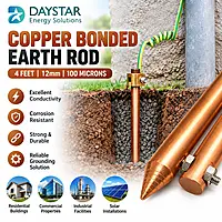 4 Feet - Copper Bonded Earth Rod (12mm - 100 Microns)