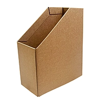 Kraft Magazine File Corrugated Cardboard Desk Organiser