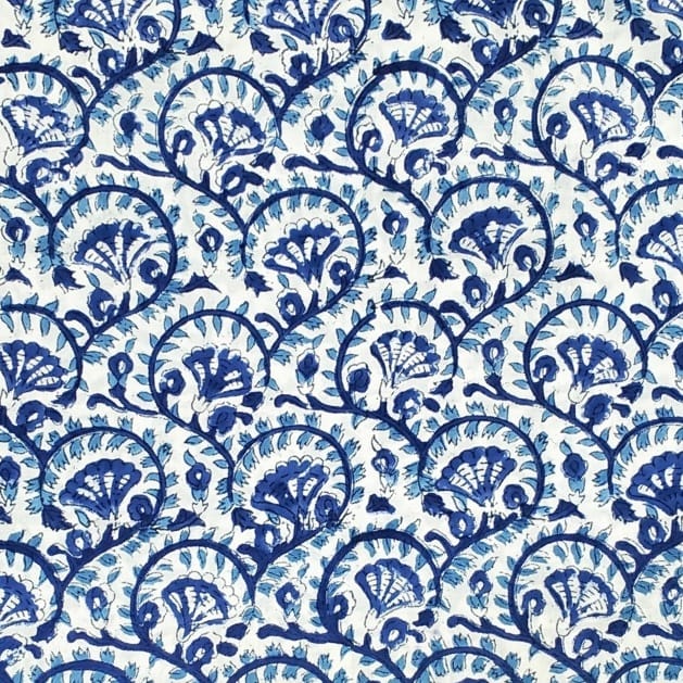 Sanganeri Handblock Cotton Fabric #46