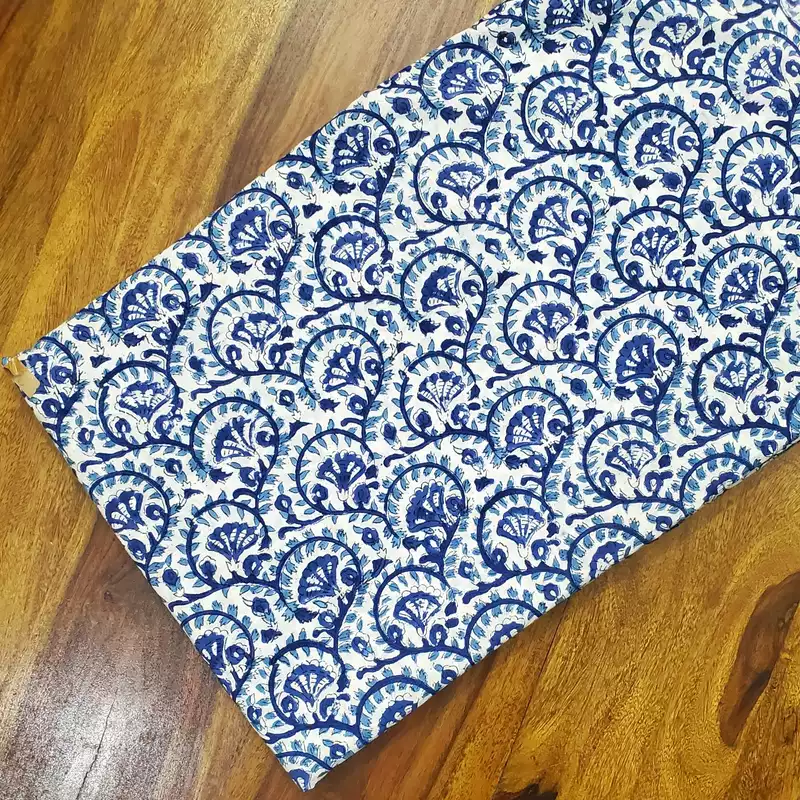 Sanganeri Handblock Cotton Fabric #46