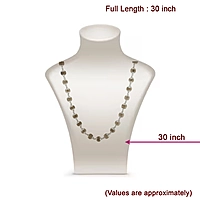 Silver Thulasi Mala: 925 Caped Beads, 30 Inches