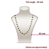 Silver Thulasi Mala: 925 Caped Beads, 30 Inches