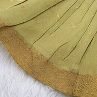 Golden Olive Silk Knot Frock