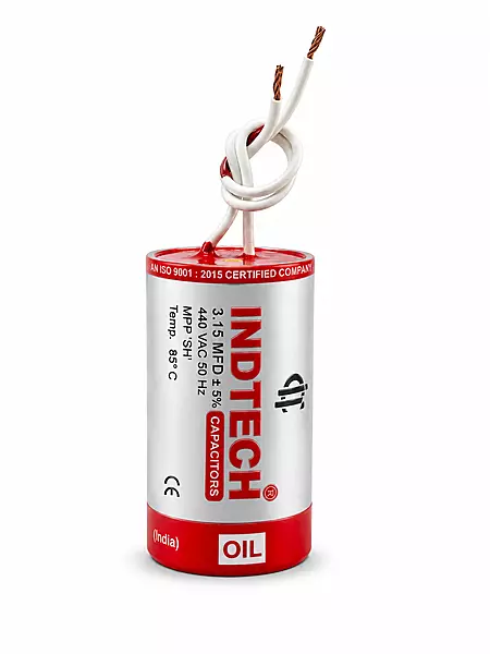 Indtech 3.15 MFD Fan Capacitor | Oil Type 440V Capacitor