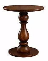 Amber Spindle Accent Sofa Peg Table