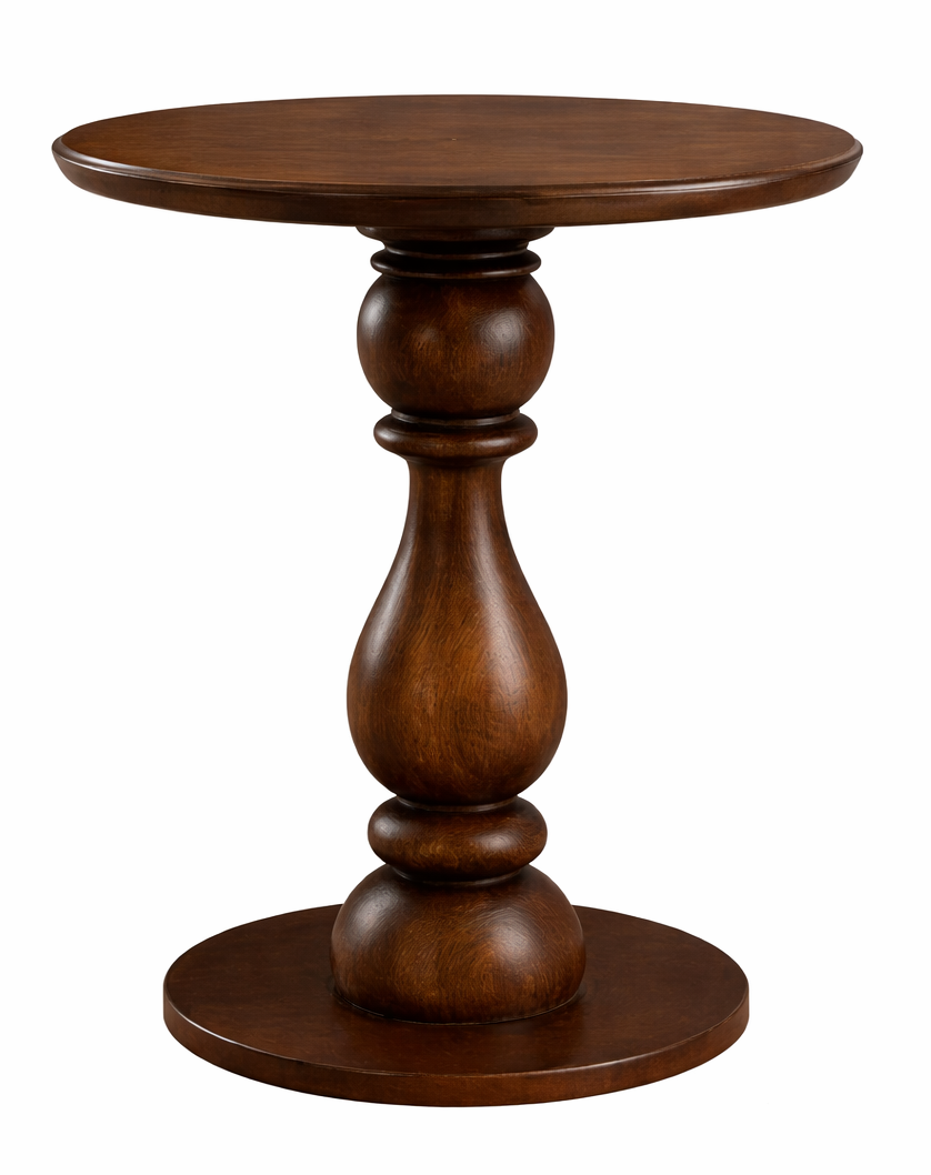 Amber Spindle Accent Sofa Peg Table