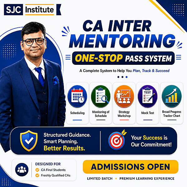 CA Inter Mentoring Program By SJC Institute CA Inter Mentoring Program By SJC Institute