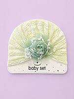 Rosette Lace Baby Turban Cap