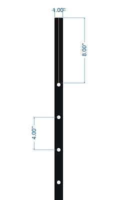 17.70FEET POLY STRIP 50HOLES (START & END 8"GAPE)