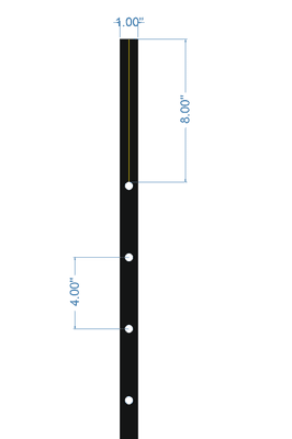 17.70FEET POLY STRIP 50HOLES (START & END 8"GAPE)