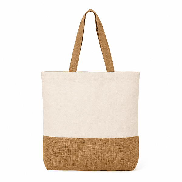 Mixed Fabric Tote Bag