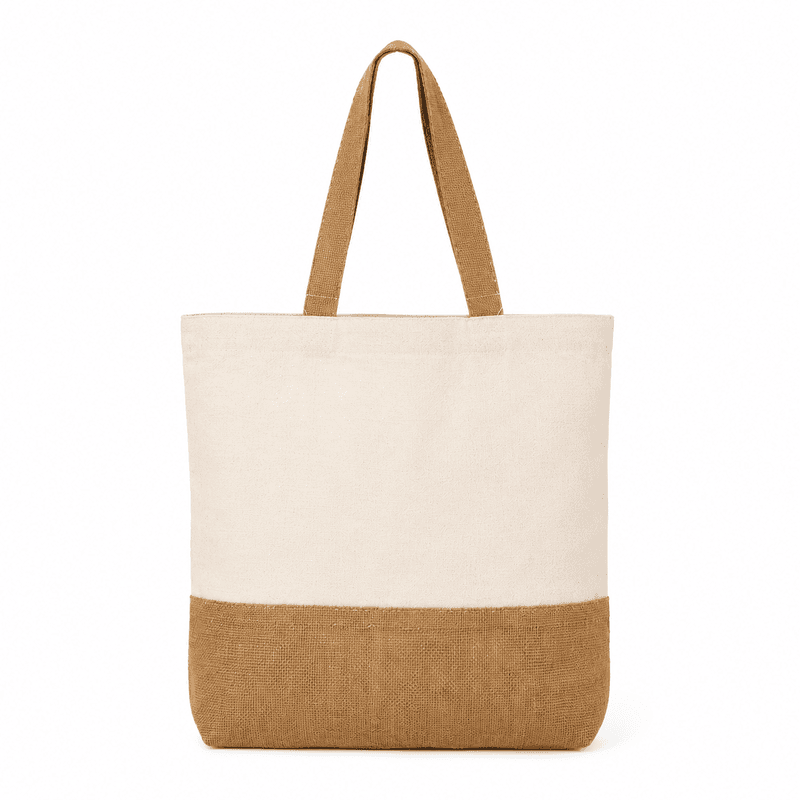 Mixed Fabric Tote Bag
