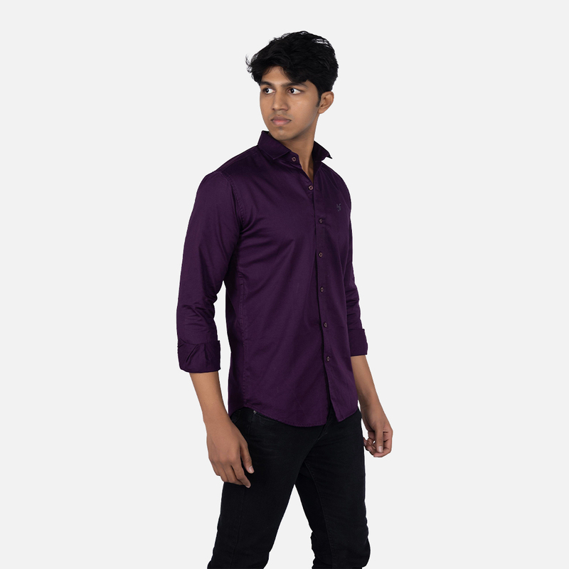 Men Rasin Solid Casual Shirt