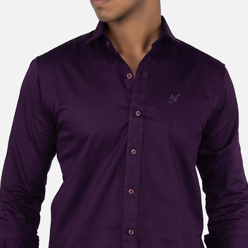 Men Rasin Solid Casual Shirt