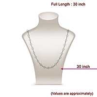 Silver Spatik Crystal Mala - 925 Silver 54 Beads 30 Inch