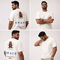 Unisex Off-White I Need Space Embroidered Crew Neck Tee