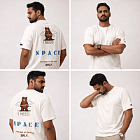 Unisex Off-White I Need Space Embroidered Crew Neck Tee