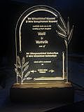 Acrylic Lamp Marriage invitation 6X9 INCH
