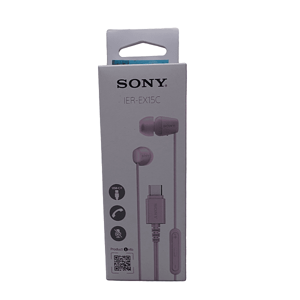 Sony IER-EX15C Wired Earphones – In-Ear Design (Pink)