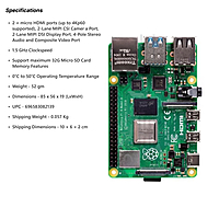 Raspberry Pi 4 Model B with 2GB RAM