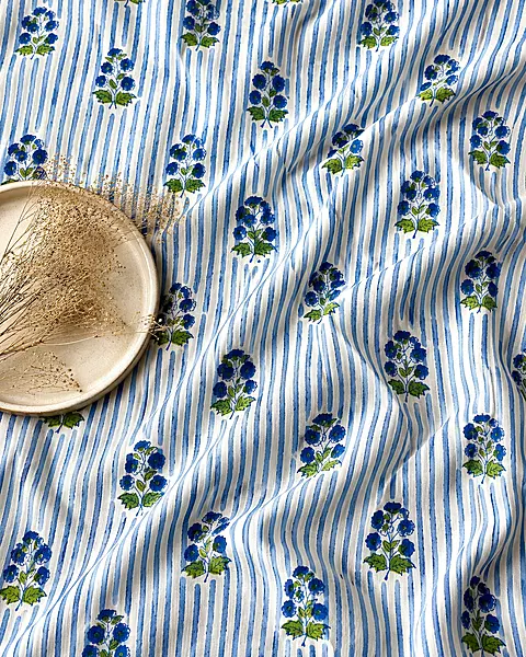 Sanganeri Handblock Cotton Fabric #81