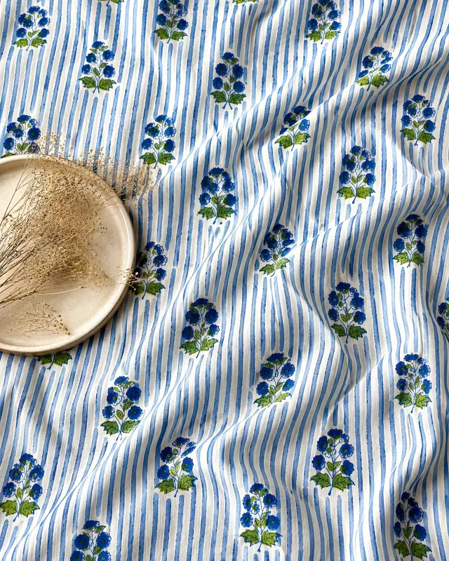 Sanganeri Handblock Cotton Fabric #81