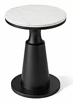 Ravine Solidwood Accent Peg Sofa Marble Top End Table