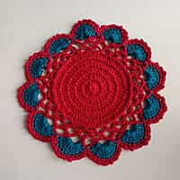 Double Colour Trivet Red / Teal Blue