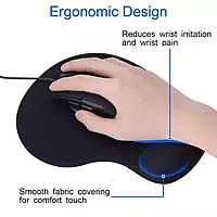 Mouse Pad with Gel Wrist Rest Blister Imported