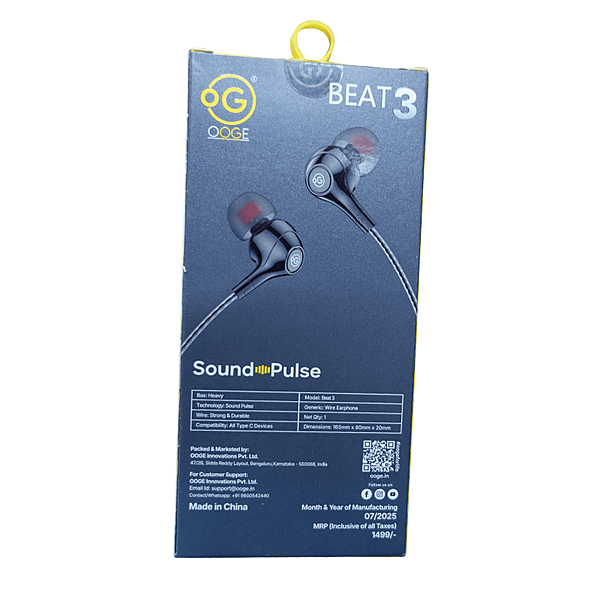 Ooge Beat 3 Wireless Earbuds – Bluetooth Audio | Clear Sound | Music & Calls