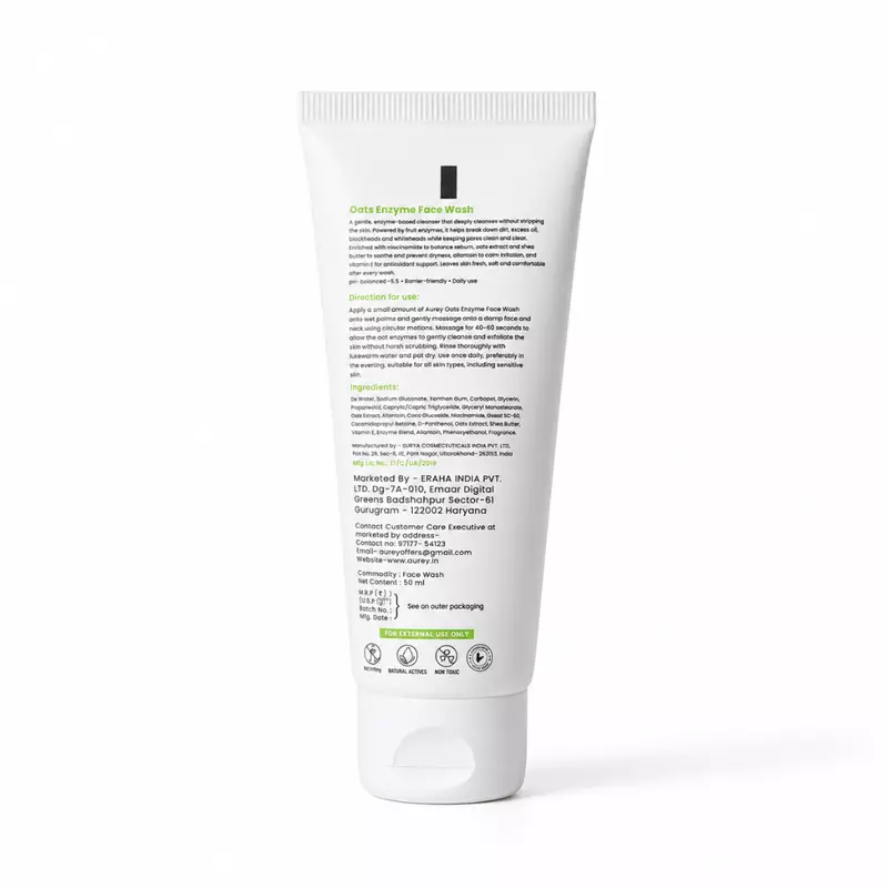 Aurey Oats Enzyme Face Wash – Your 60-Second Everyday Facial