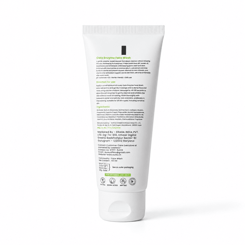 Aurey Oats Enzyme Face Wash – Your 60-Second Everyday Facial