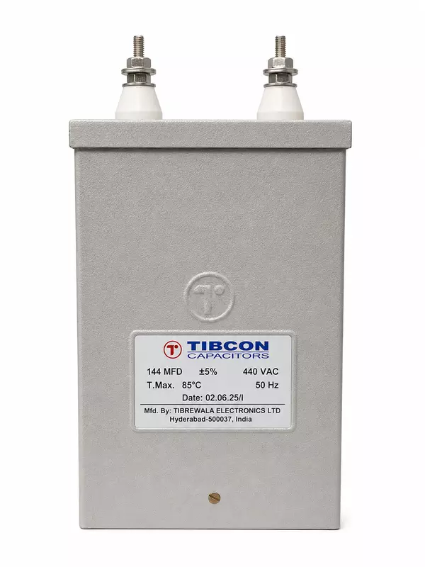 Tibcon 144 MFD Motor Capacitor | 440V | Metal Box | Dry