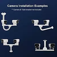 CCTV Camera Stand (Metal) 1 to 2 Horizontal Cross Bar Dual Camera Mount | Bracket for Double CCTV Surveillance Camera CCTV Camera Stand (Metal) 1 to 2 Horizontal Cross Bar Dual Camera Mount | Bracket for Double CCTV Surveillance Camera
