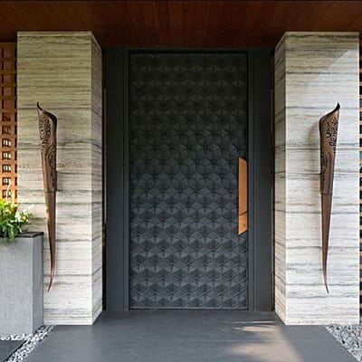 Modern Elegance: 3D HDHMR Door with Geometric Design Modern Elegance: 3D HDHMR Door with Geometric Design