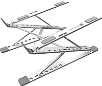 Portronics My Buddy K PRO Portable Laptop Stand – Metal Build  |Silver | 1 Year Warranty