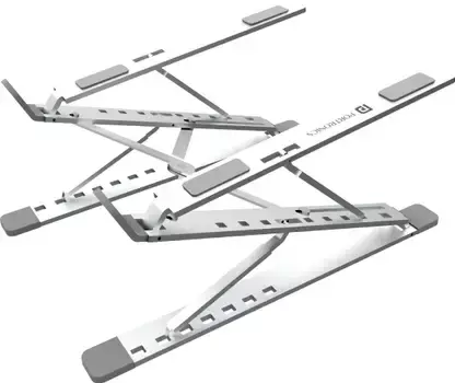 Portronics My Buddy K PRO Portable Laptop Stand – Metal Build  |Silver | 1 Year Warranty