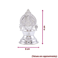 Silver Kamatchi Diya & Deepak - Traditional Lamps
