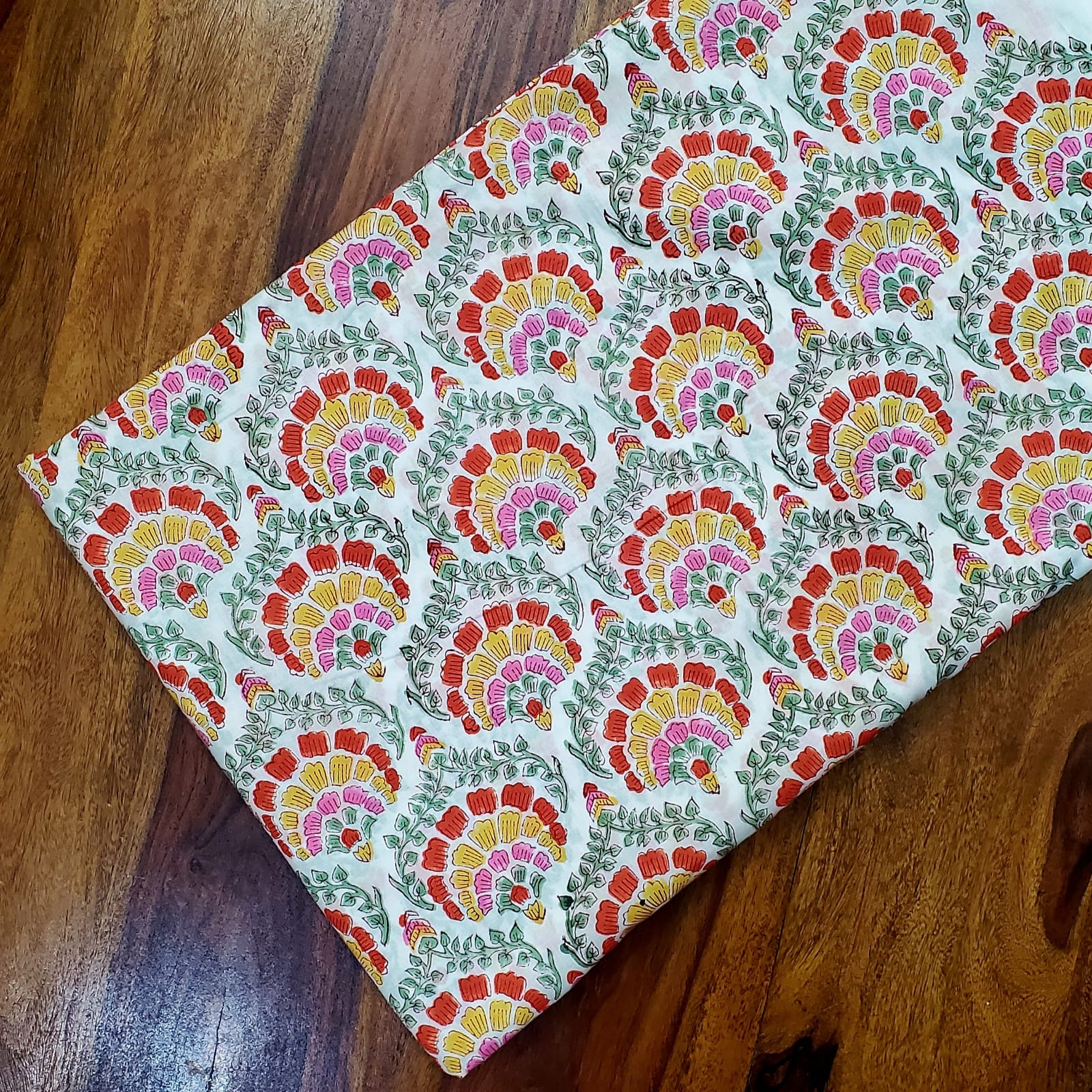 Sanganeri Handblock Cotton Fabric #48