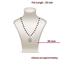925 Silver Ayyappan Pendant & Rudraksha Caped Mala -8mm beads, 54 beads,30 Inches