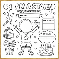 Happy Children's Day – I Am a Star – Colour & Frame Kit