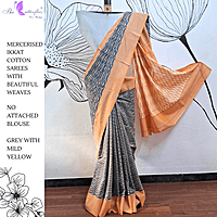 IKKAT  MERCERISED  COTTON SAREE   BGHSDIC23319
