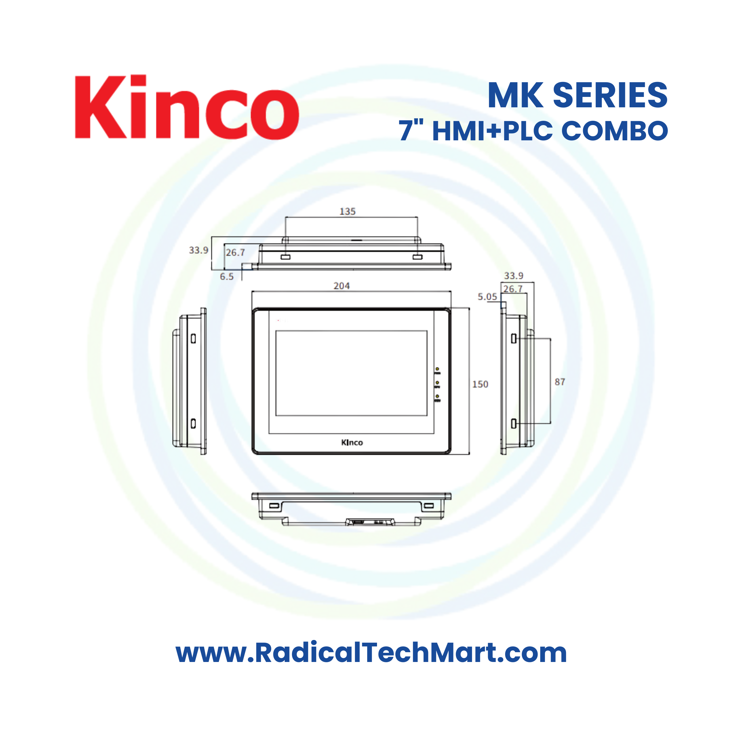 MK Series 7" HMI+PLC Combo