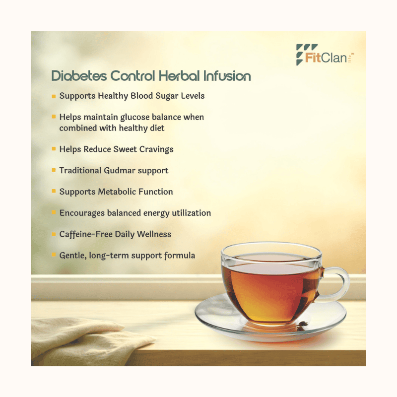 Diabetes Control Herbal Tea | Ayurvedic Sugar Balance Tea with Gudmar & Vijaysar