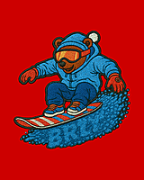 Unisex Red Snowboard Graphic Printed All-Weather Hoodie