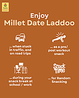 Millet Date Laddoo - 200 g | No Added Sugar | Vegan | Gluten Free