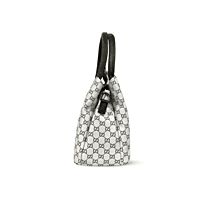 Monogram Print Handbag with Dual Handles
