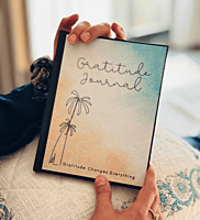Gratitude journal- Aqua Flower